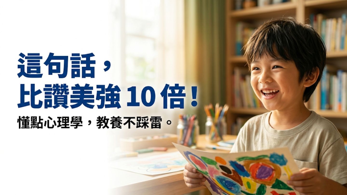 別再說道理了！這句話比讚美強 10 倍：3 個親子心理學套路，讓孩子從「要我做」變「我要做」