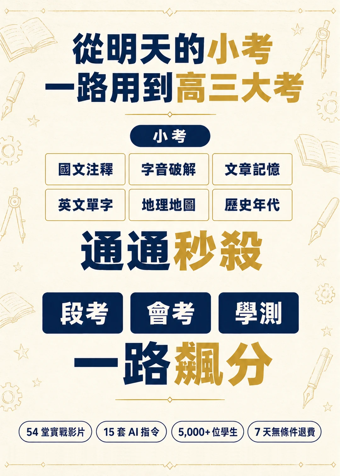 學霸實戰特訓班銷售頁第 2 段