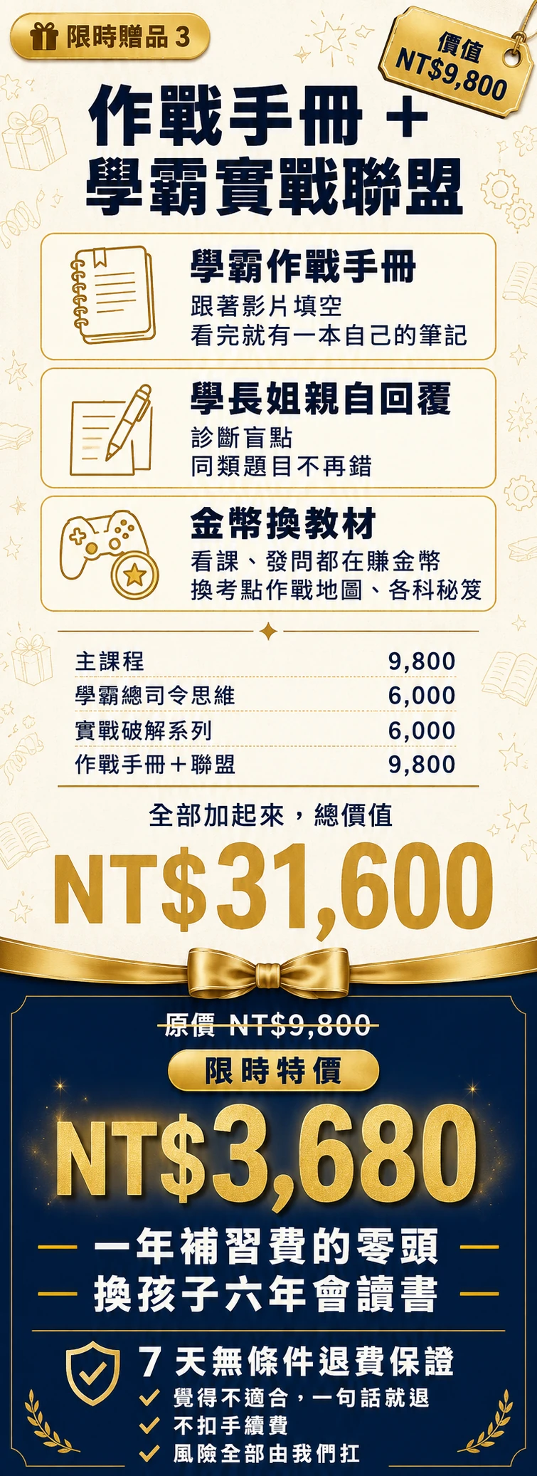 學霸實戰特訓班銷售頁第 13 段
